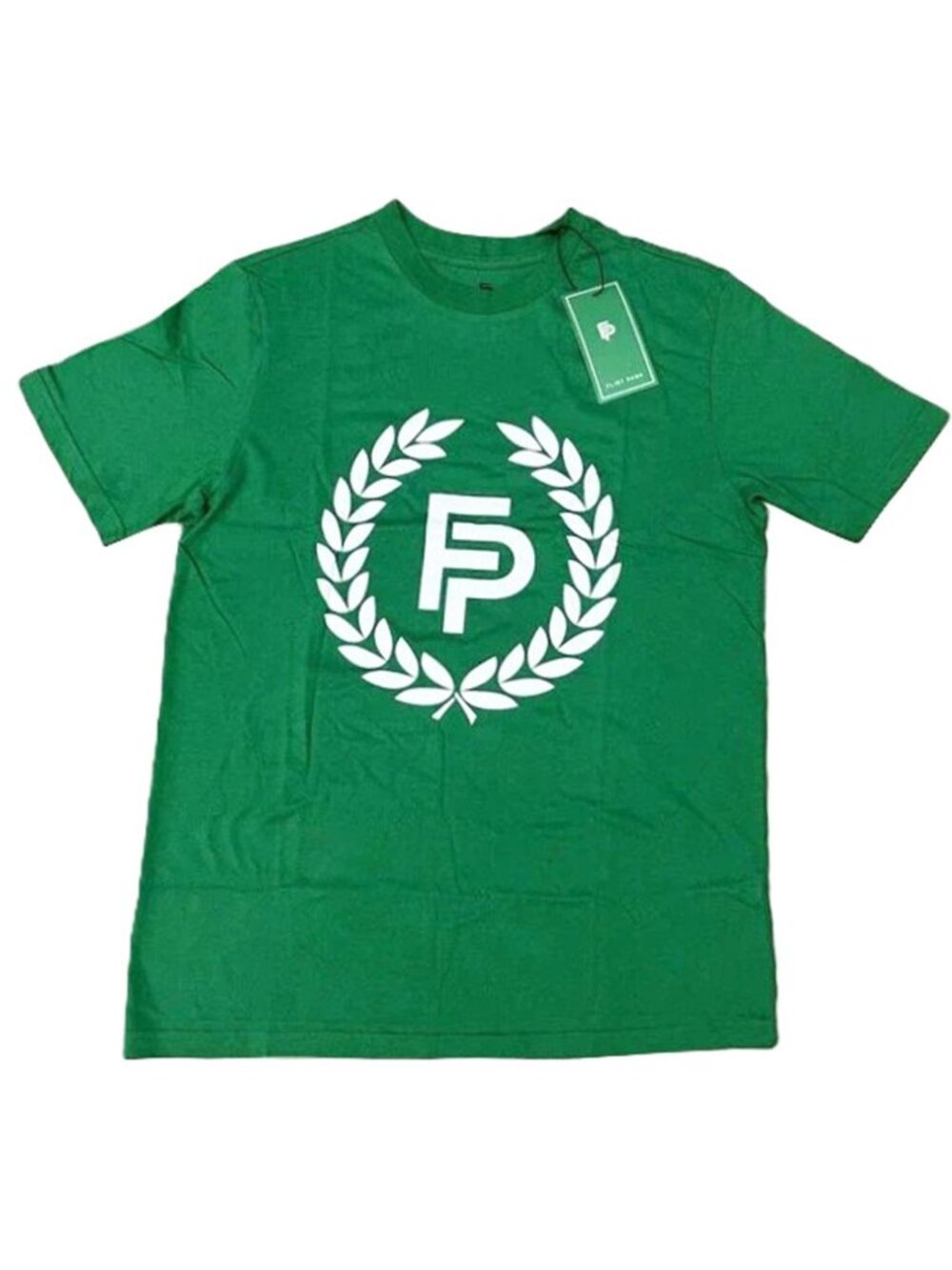 Flint Park Green Logo T-Shirt Mens Size S Organic Cotton Comfortable Fit Small N